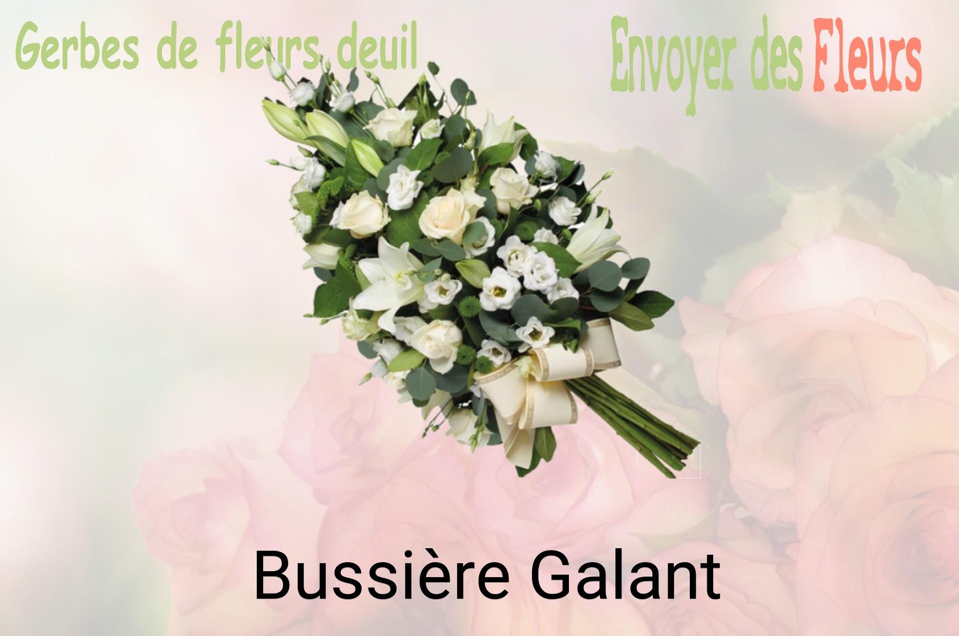 Gerbe de fleurs de deuil livrée à Bussière-Galant